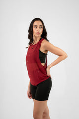 CAMISILLA MESH IFW VINO TINTO