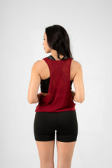 CAMISILLA MESH IFW VINO TINTO