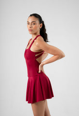 VESTIDO TIFFANY VINO TINTO