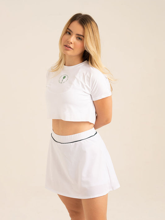 TENNIS COURT CROP TOP - BLANCO