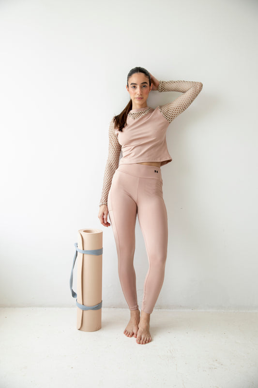 LEGGING BEIGE MONSTERA