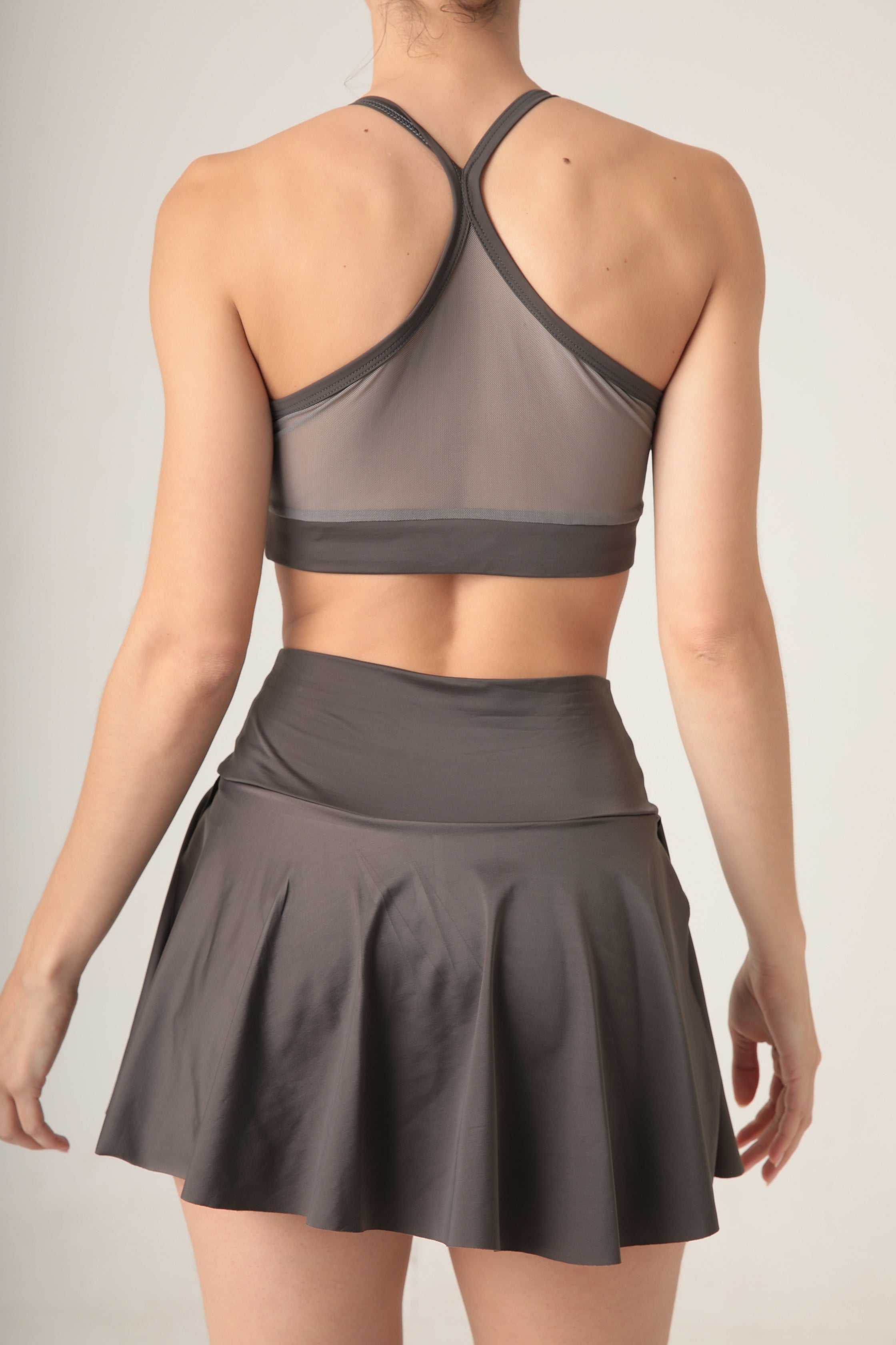 Sporty mini skirt Gris