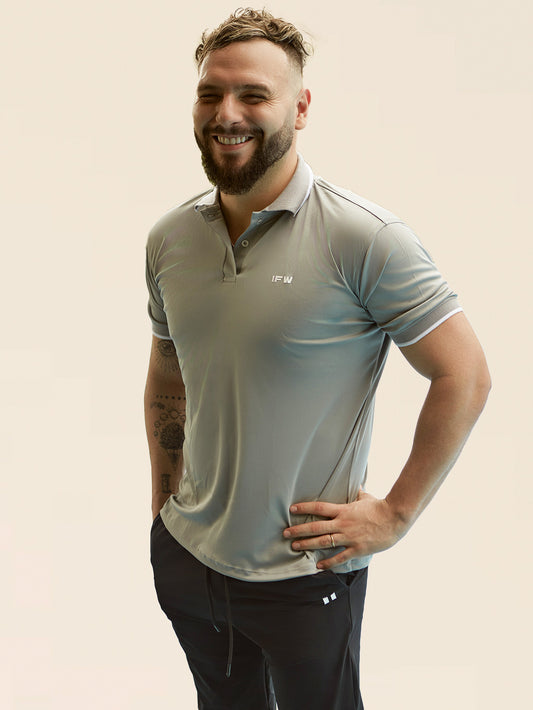 LINE POLO SHIRT GRIS