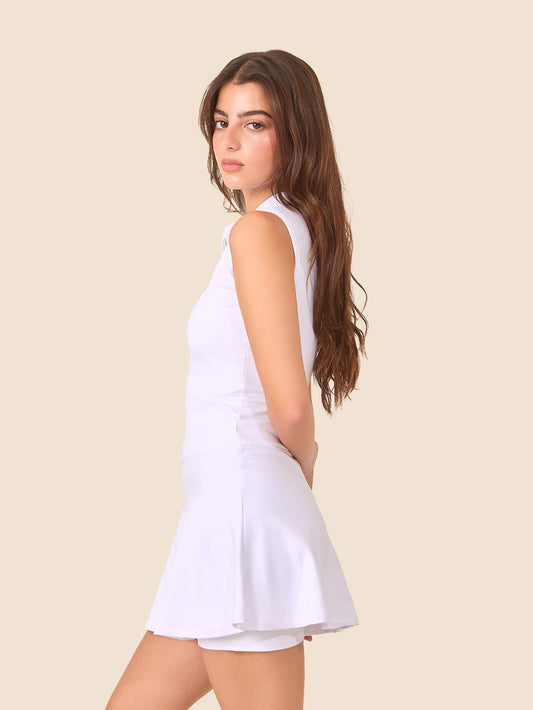 CHIP DRESS WHITE