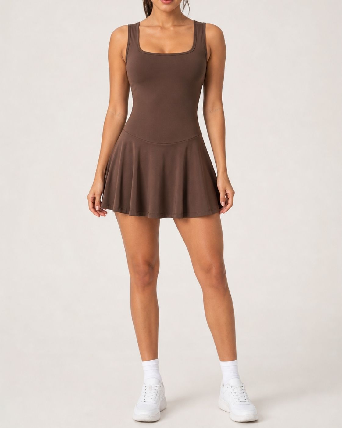 BAND ACTIVE DRESS MOCCA