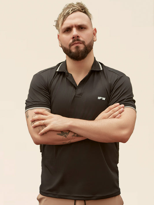 LINE POLO SHIRT NEGRA