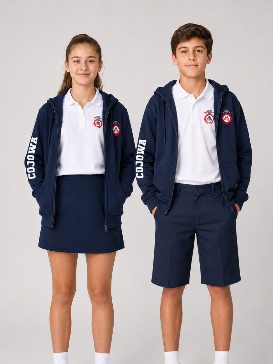 BUZO AZUL CON CAPUCHA