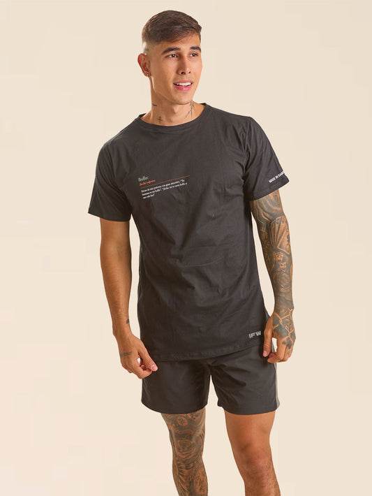 OVERSIZE T-SHIRT COSTEÑO QUOTES "BOLLO" - NEGRO