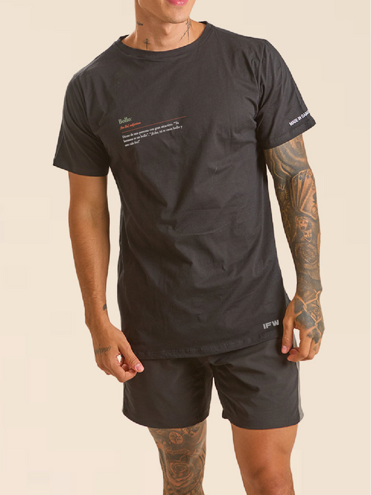 OVERSIZE T-SHIRT COSTEÑO QUOTES "BOLLO" - NEGRO