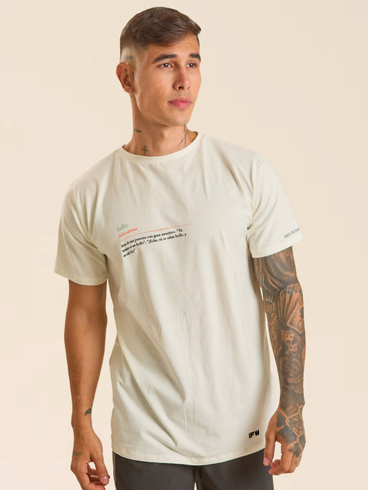 OVERSIZE T-SHIRT COSTEÑO QUOTES "BOLLO" - BLANCO