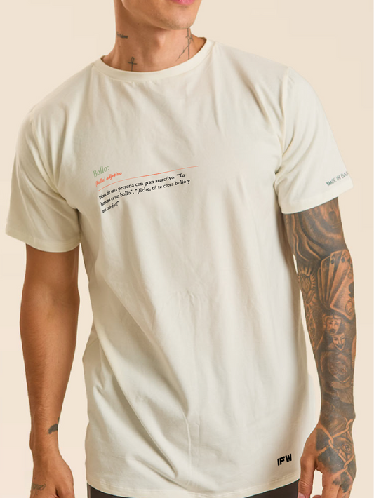 OVERSIZE T-SHIRT COSTEÑO QUOTES "BOLLO" - BLANCO