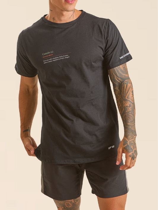 OVERSIZE T-SHIRT COSTEÑO QUOTES "COSTEÑO" - NEGRO