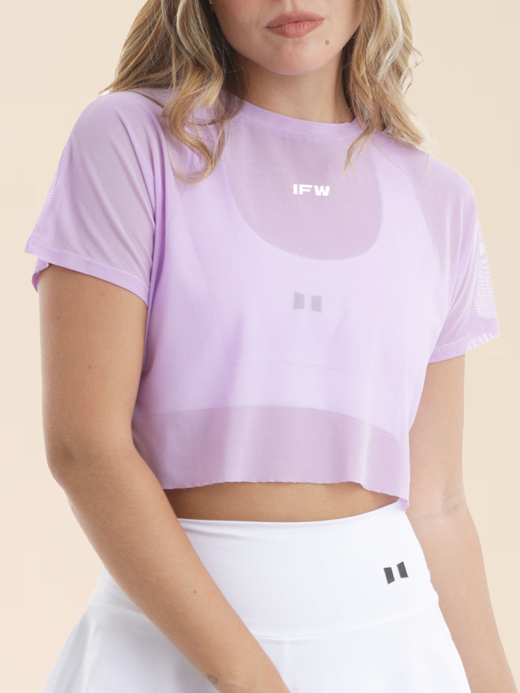 IFW MESH CROP TOP LILA