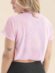 IFW MESH CROP TOP CANDY PINK