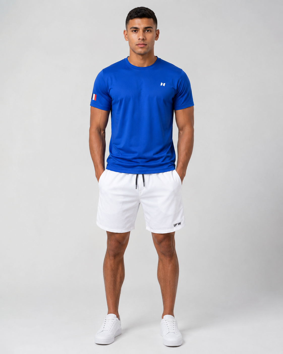 PACK: CAMISETA AZUL + BERMUDA BLANCO