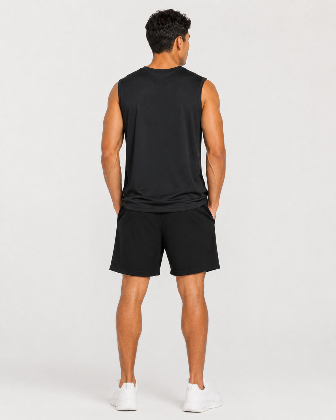 CAMISILLA NEGRA + FLEX SHORT NEGRO