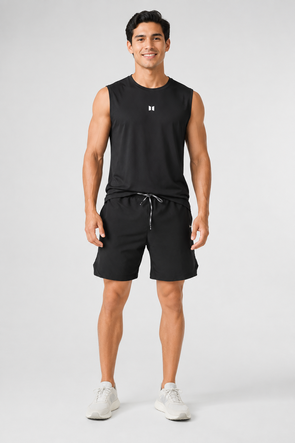 BERMUDA NEGRO + CAMISETA NEGRO