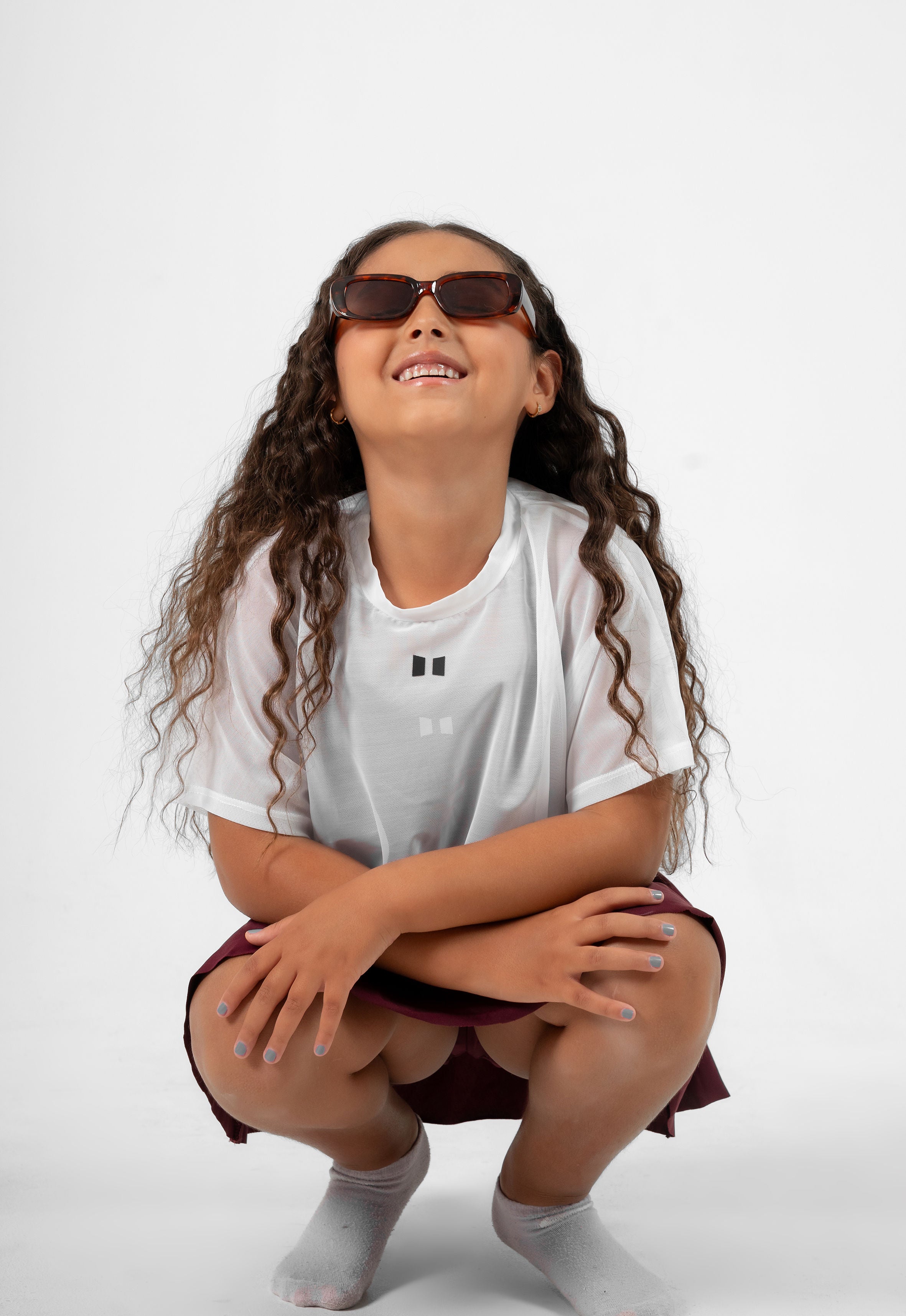 MINI IFW MESH CROP TOP BLANCO