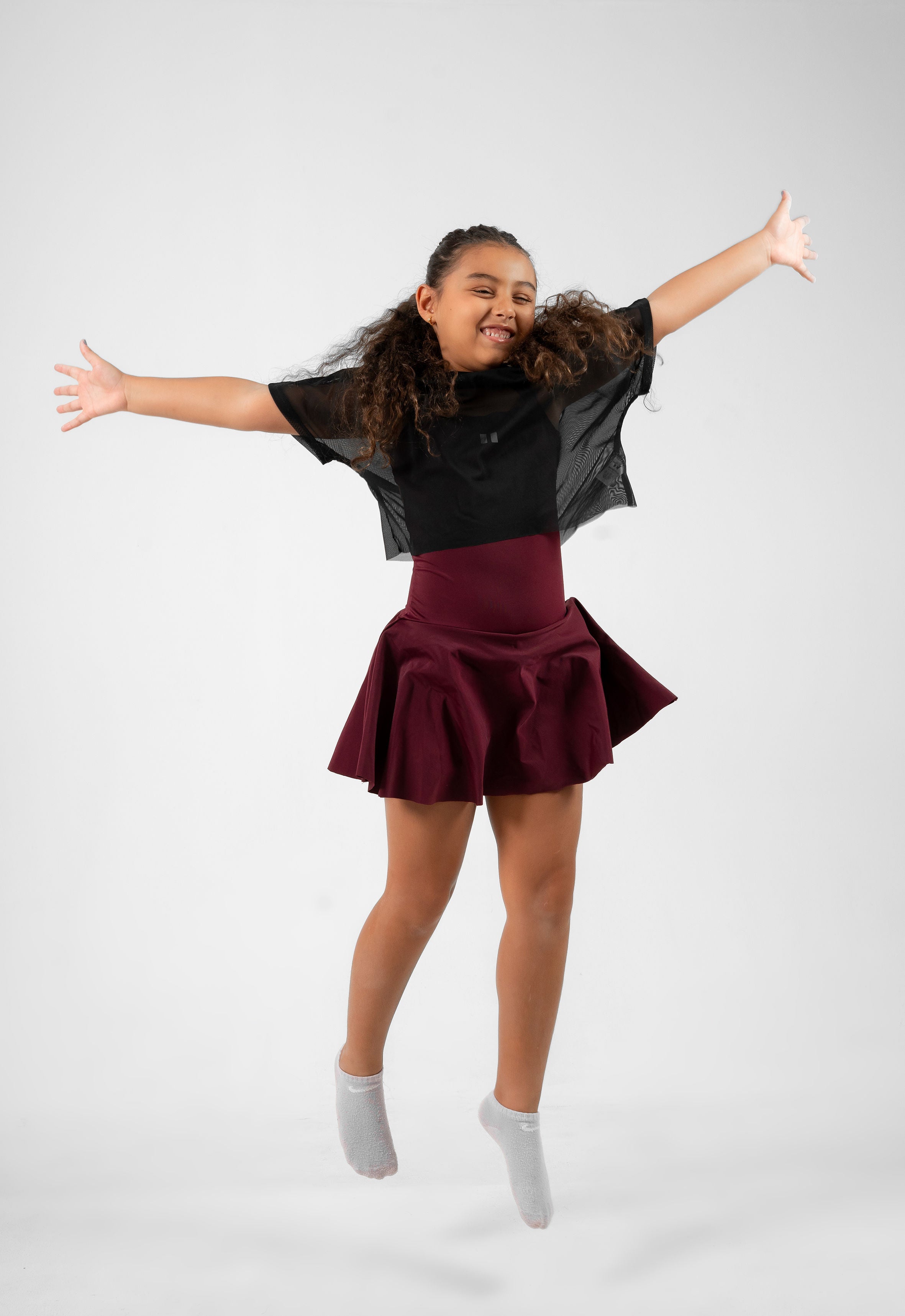 MINI IFW MESH CROP TOP NEGRO