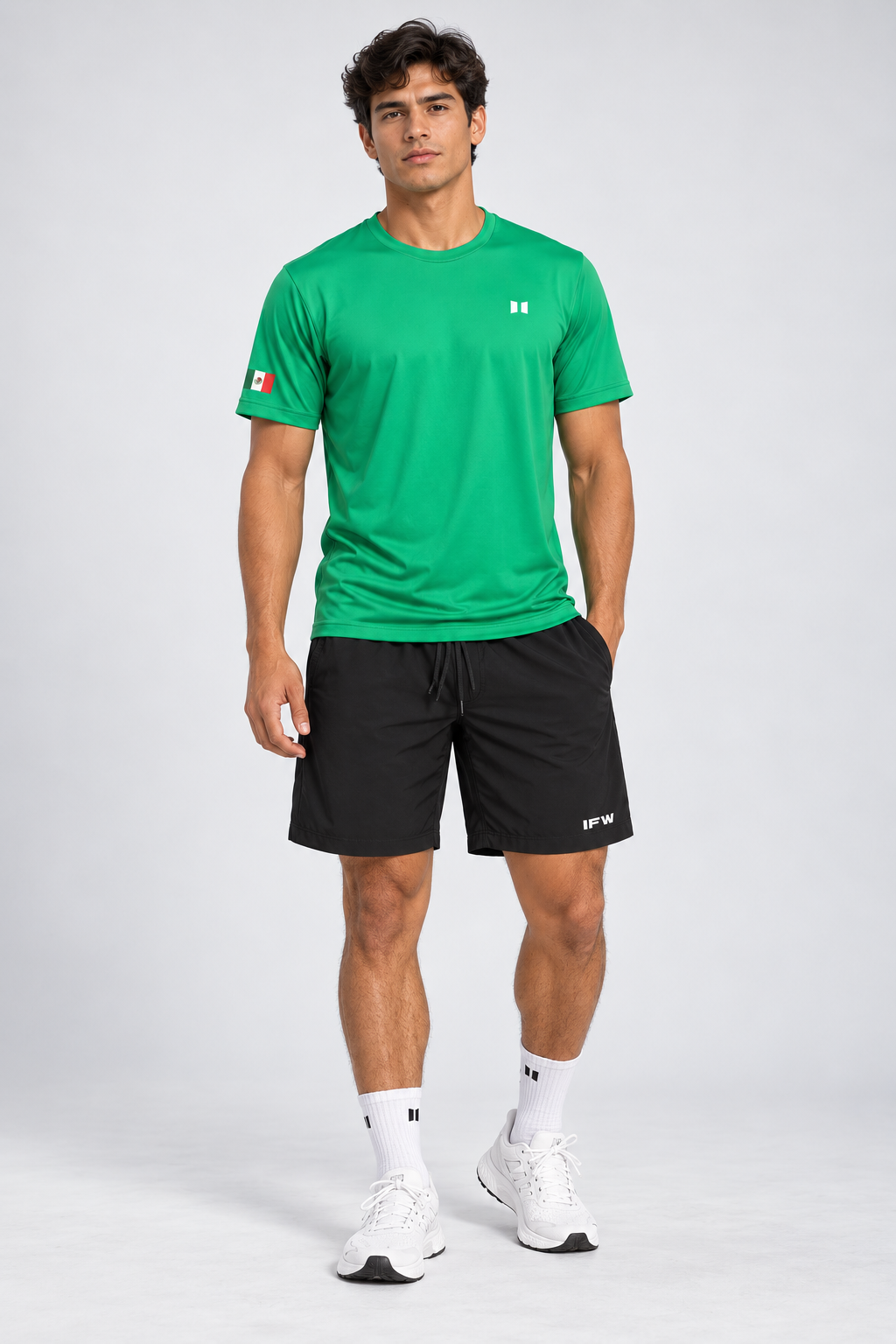 CAMISETA IFW VERDE + BERMUDA IFW NEGRO