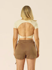 CROP TOP BY PAME PEREZ - BEIGE