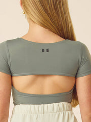 MINI CROP TOP BY PAME PEREZ - GRIS