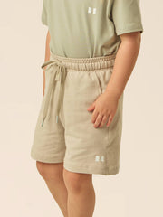 MINI SHORT KHAKI + MINI T-SHIRT GRIS