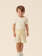 MINI SHORT BEIGE + MINI T-SHIRT BEIGE