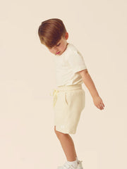 MINI SHORT BEIGE + MINI T-SHIRT BEIGE