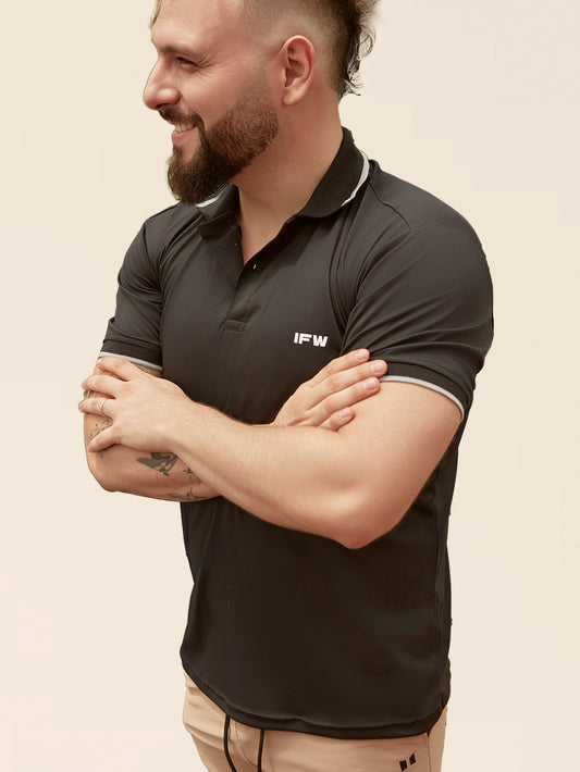 LINE POLO SHIRT NEGRA