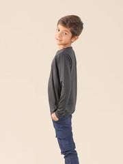 LONG SLEEVE ONE KIDS - NEGRO