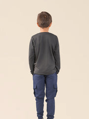 LONG SLEEVE ONE KIDS - NEGRO