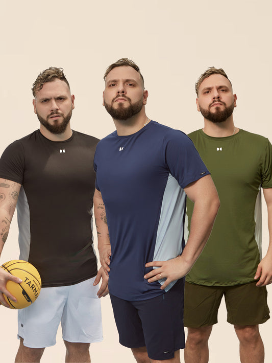 HUMAN T-SHIRT TRIPACK - AZUL, NEGRO Y VERDE