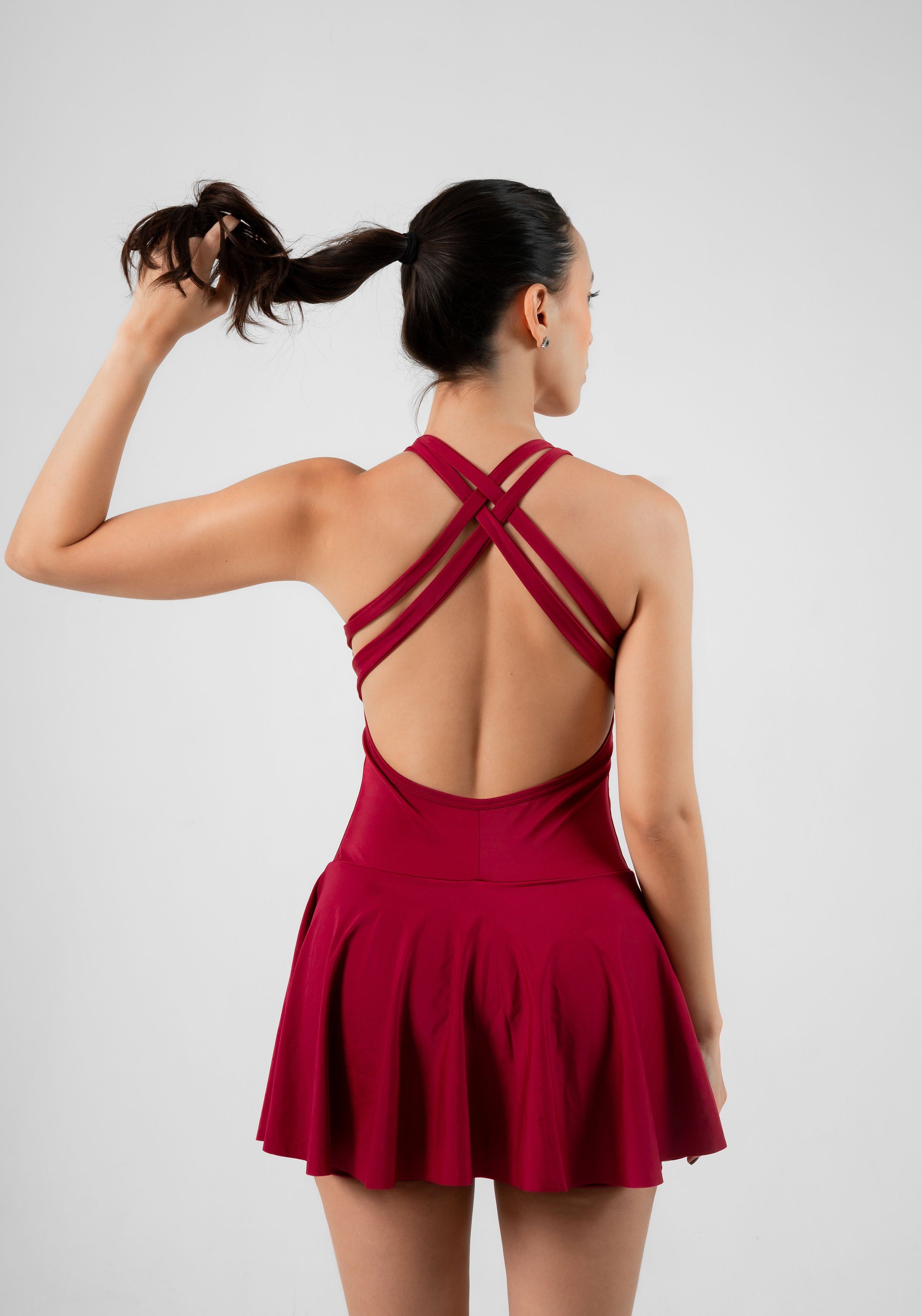 VESTIDO TIFFANY VINO TINTO