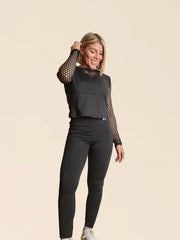 LONG SLEEVE MONSTERA NEGRO