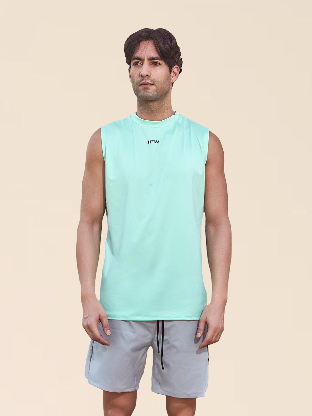 MUSCLE TANK AQUA