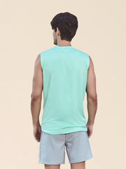 MUSCLE TANK AQUA