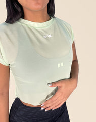 IFW MESH CROP TOP VERDE LIMA